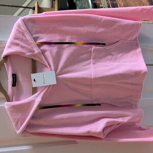 Andante Usa Pink Velour Hoodie NWT. Size Small
